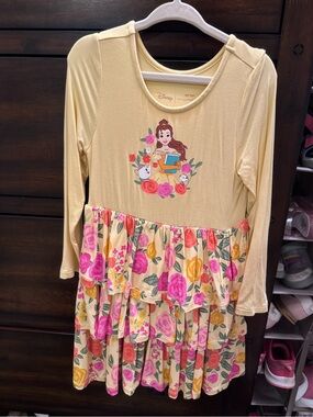 Little Sleepies Yellow Belle Floral Tiered Dress